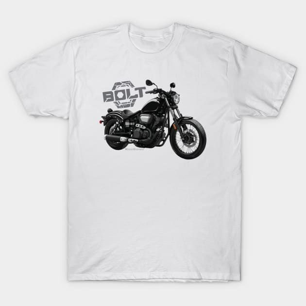 Yamaha Bolt 19 black, sal T-Shirt by MessyHighway